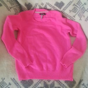 100% cashmere pink crew neck  sweater